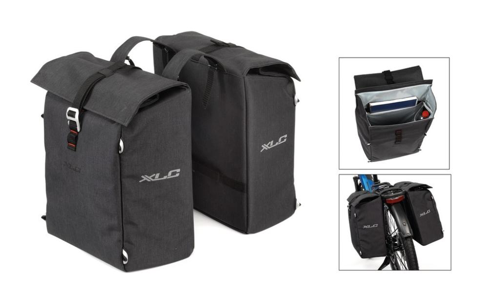 XLC XLC Doppelpacktasche anthrazit, 37x33x15cm, 37l