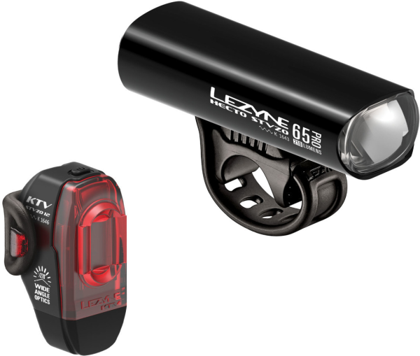 Lezyne Beleuchtungsset Hecto Pro 65;+ KTV StVZO, schwarz;Y13