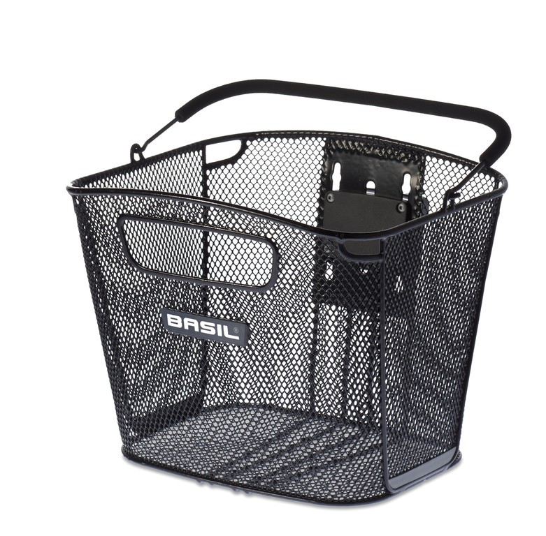 Basil Vorderradkorb Bold KF 28x34x27cm, schwarz, engmaschig