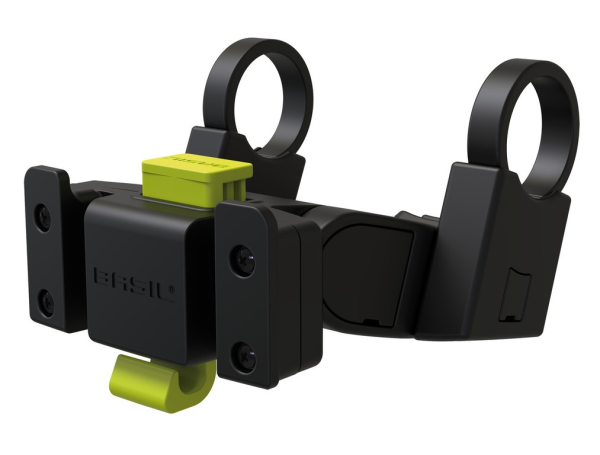 Basil Halter für Vorderradkorb Klickfix Lenkerbefestigung Ø 22-31,8mm, schwarz