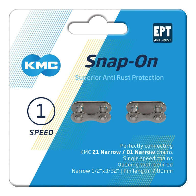 KMC Snap-On Verschlussglied Narrow EPT,  1/2"x3/32", 7,3mm